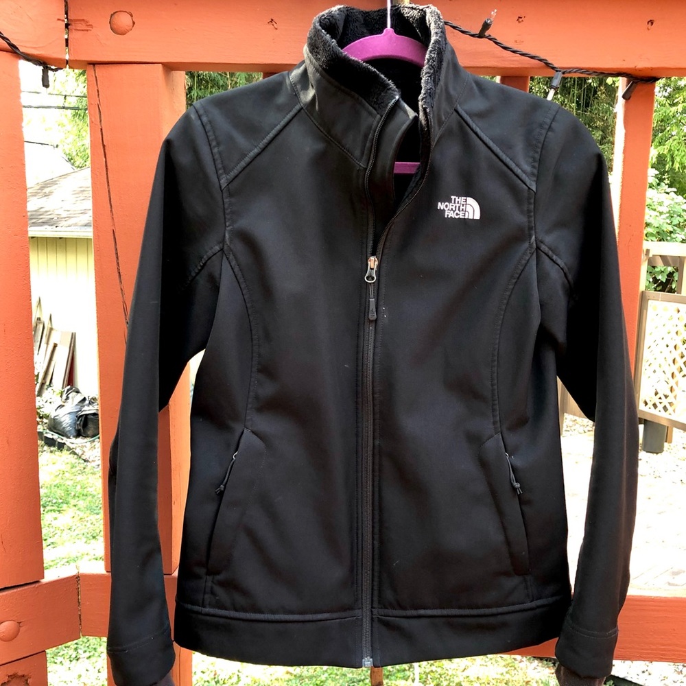 North Face Black Zip Up Windbreaker Jacket
